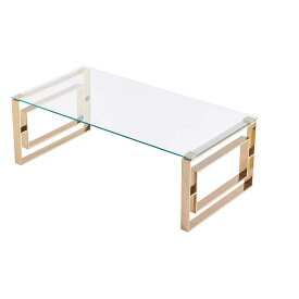 VeroMan ローテーブル テーブル ガラステーブル ガラス 透明 ゴールド モダン レトロ アンティーク シンプル シック クール 韓国インテリア