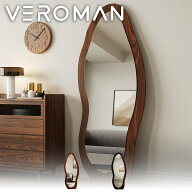 VeroMan ミラー 鏡 全身鏡 姿見 スタンドミラー ジャンボミラー 壁掛け 木製 大型 アンティーク ビンテー…