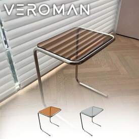 VeroMan クリア サイドテーブル クリア家具 コーヒーテーブル ガラス スチールサイドテーブル コの字型 机 ベッドサイド カフェインテリア 韓国インテリア カフェ コンパクト 家具 一人暮らし インテリア 韓国 テーブル 勉強机 デスク パソコンデスク