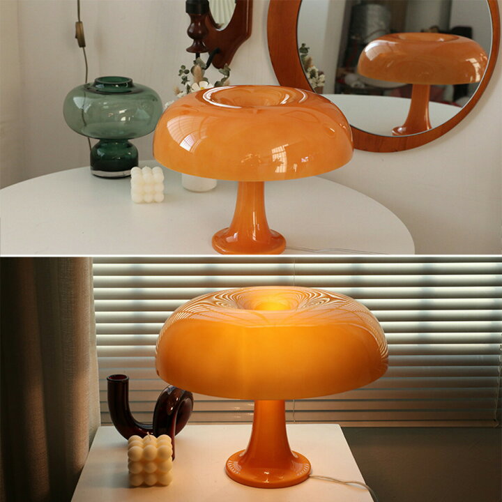 楽天市場】[ガラス製] VeroMan マッシュルーム テーブルランプ キノコ  