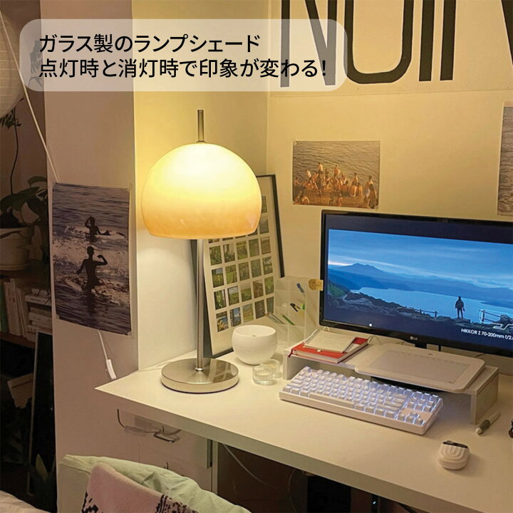 楽天市場】VeroMan ガラス製 テーブルランプ 卓上ライト クラゲ ランプ 