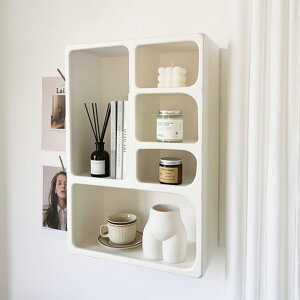 [40cm] VeroMan �}���g���s�[�X �V�F���t �z���C�g �� �f�B�X�v���C ���炩�ȋȐ������[���b�N �I�u�W�F�̂悤�ȃL���r�l�b�g ����������΍p�� �f�U�C�� �؍��C���e���A [����60cm ���s24cm]�y