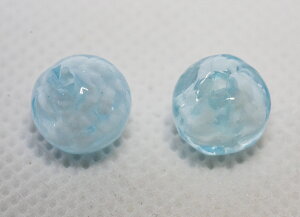 ベネチアンビーズ トンド 10ミリ ヌーボラ アクアマリーナキアリッシマ 2個入り アクセサリーパーツ ビーズストーン