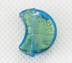 ベネチアンビーズ ルナ ゴールド/アクアマリーナ アクセサリーパーツ ビーズストーン