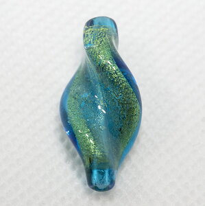 ベネチアンビーズ ロングエリカ ゴールド/アクアマリーナ アクセサリーパーツ ビーズアクセサリー