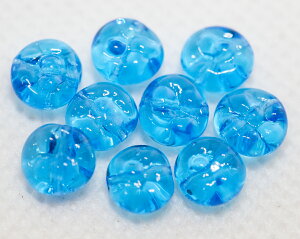 ベネチアンビーズ スキアッチャティーナ アクアマリーナ 10個入り マシンメイド アクセサリーパーツ ビーズ