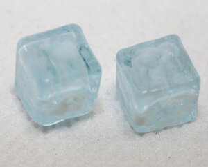 ベネチアンビーズ ダード 8ミリ ヌーボラ アクアマリーナキアリッシマ 2個 アクセサリーパーツ ビーズ