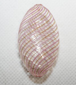 ベネチアンビーズ レーシー ソフィアート オーバルスキアッチャータ ピンク/アヴェントゥリーナ ビーズパーツ アクセサリーパーツ