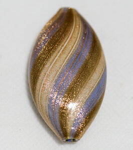 ベネチアンビーズ ジョリー ソフィアート オーバルスキアッチャータ チェレステライン ビーズパーツ アクセサリーパーツ