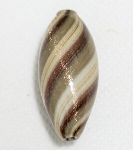 ベネチアンビーズ ジョリー ソフィアート オーバル ブラウンライン ビーズパーツ アクセサリーパーツ