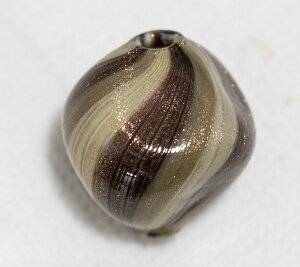 ベネチアンビーズ ジョリー ソフィアート トンド ブラウンライン ビーズパーツ アクセサリーパーツ