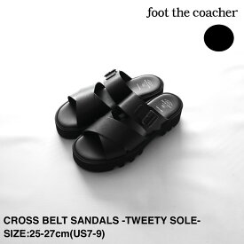 【foot the coacher】フットザコーチャー CROSS BELT SANDALS -TWEETY SOLE- | メンズ サンダル メンズサンダル レザー レザーサンダル ベルト ベルトサンダル クロスベルト クロスベルトサンダル ビブラム ビブラムソール ビブラムサンダル ラバーソールサンダル 日本製