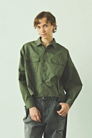 SALE セール 20%OFF【KHA:KI】カーキ HEM TUCK FATIGUE SHIRT | レディース シャツ ファティーグ ファティーグシャツ ヘムタック ヘムタックシャツ ヘムタックファティーグシャツ レギュラーカラー レギュラーカラーシャツ ミリタリー ミリタリーシャツ シンプル ブランド