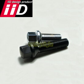 IID製 スペーサーボルト クローム ブラック ホイールボルト 10本 M14×P1.5 60°テーパー 首下 27mm 32mm 38mm 42mm 47mm 52mm 57mm 62mm BMW フェラーリ マセラティ Spacer Bolts ロングボルト