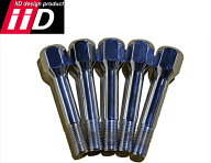 iid FERRARI MASERATI スペーサー用ボルト クローム ブラック ボルト ロングボルト 10本 22HEX M14×P1.5…