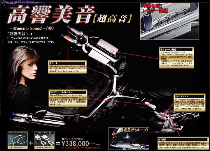 楽天市場】センスブランド 200系 200クラウン 高響美音 Gravis110Φ 4本  