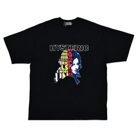 HYSTERIC GLAMOUR ヒステリックグラマー 半袖Tee Tシャツ ブラック 黒 刺繡ロゴ 春夏 アメカジ メンズ ファッション