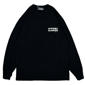 HYSTERIC GLAMOUR ヒステリックグラマー 長袖Tee Tシャツ ロングスリーブ ブラック 黒 胸ロゴ バックプリント 春夏 アメカジ メンズ ファッション