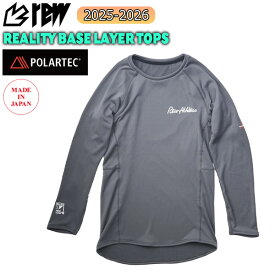 25-26 アールイーダブリュー リアリティベースレイヤートップ REW REALITY BASE LAYER TOPS スノーボード ウエア ファーストレイヤー グレー S M L