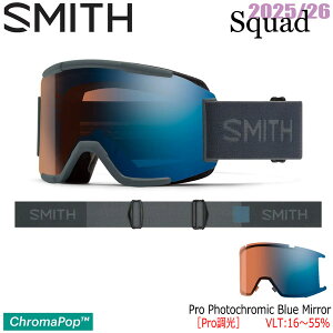 25-26 X~X XJbh X[g SMITH SQUAD SLATE CP PRO PHOTOCHROMIC BLUE MIRROR - XL[ Xm[{[h S[O 25-26-GG-SMT