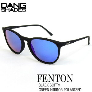 �T���O���X �t�@�b�V���� �X�|�[�c DANG SHADE �_���V�F�C�Y FENTON BLACK SOFT X GREEN MIRROR POLARIZED �t�F���g�� �y�� �l�C