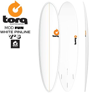 サーフボード ファンボード torq トルク TET WHITE PINLINE 7’6 FUN EPOXY FUTURES 3 FINBOX フィン付き
