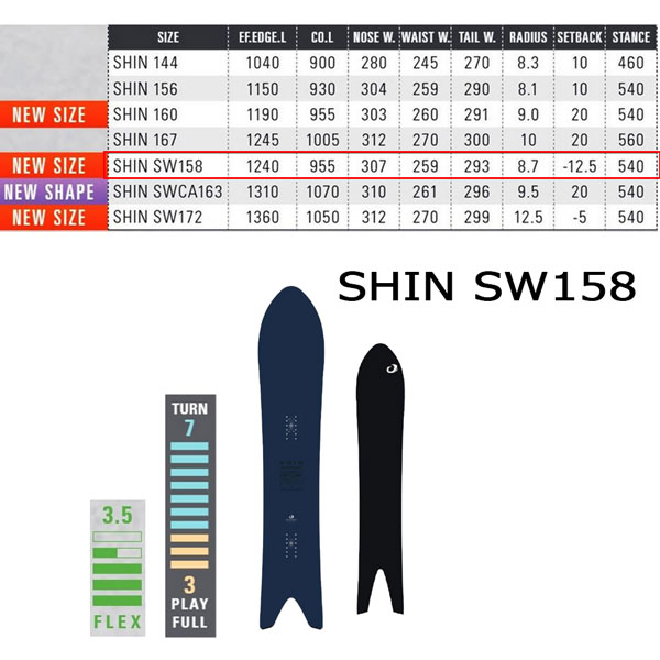 楽天市場】スノーボード 板 22-23 OGASAKA オガサカ SHIN SW158 22-23