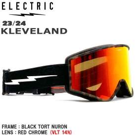 スキー スノーボード ゴーグル 23-24 ELECTRIC エレクトリック KLEVELAND BK TORT NR クリーブランド RED CHORME 23-24-GG-ELC 大型 平面