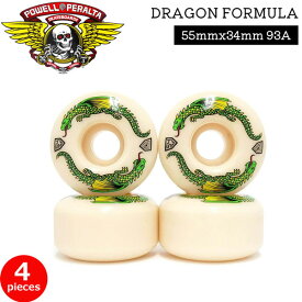 ウィール スケート POWELL PERALTA パウエル ペラルタ DRAGON FORMULA 55mmx34mm 93A 4個セット ドラゴンフォーミュラー