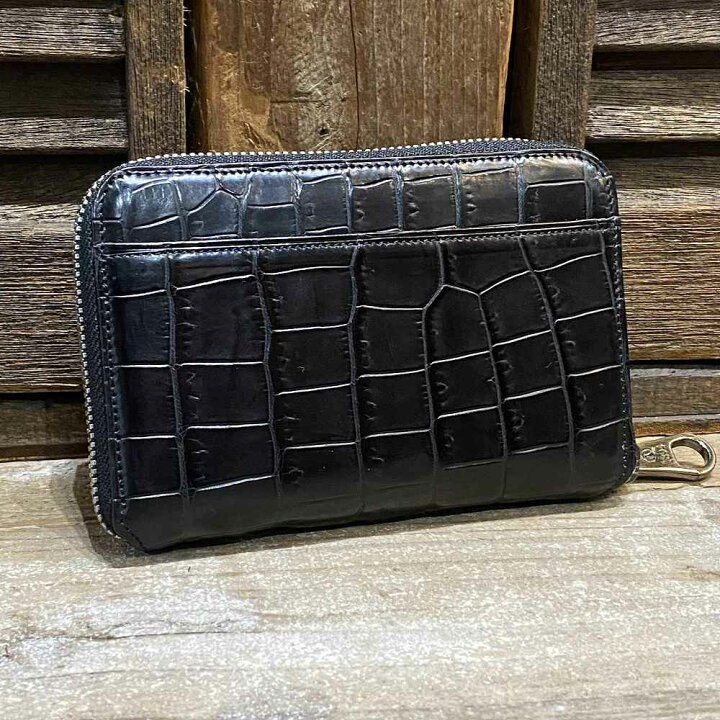 楽天市場 青木鞄luggage Aoki14 ラゲッジアオキ14 ワニ革 クロコダイルレザーラウンドファスナー二つ折り財布 ミドルサイズ Box小銭入れ付き 2484 牛革付属 メンズ 背割りナイルクロコ クロコダイルウォレット レザーバッグ革財布専門店vertigo