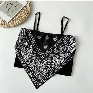 トップス レディース Y2K スカーフ形 ダンス衣装 ジャズダンス へそ出し 肩だし 重ね着 個性派 タンクトップ 葉柄 花柄 海辺 休み日 休暇 旅行 おしゃれ