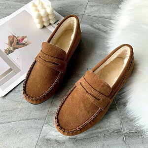 ムートン モカシン 秋冬 シューズ レディース スリッポン フラット ファー ムートン 靴 パンプス ローファー ボア モカシン 大きいサイズ 小さいサイズ ふわふわ もこもこ 軽くて暖かい ボ