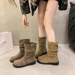 ナウシカブーツ ショートブーツ レディース ブーツ ショート くしゅくしゅブーツ ローヒール スエード ぺたんこ 疲れない 柔らかい 歩きやすい カジュアル 防寒 通勤 オフィス おしゃれ 春