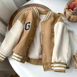 120 ジャケット キッズ スタジャン スタジアムジャケット アウター 防寒 ベビー キッズ服 上着 暖かい 男の子 女の子 秋服 子供服 ウインドブレーカー 保温 こども服 秋 秋冬 子供 長袖 保育園