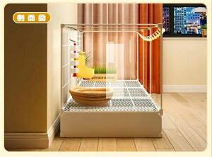 うさぎ ケージ 取り付け 保護フィルム 引き出し トレイ付き 兎 ケージ 透明 うさぎ小屋 組み立て ウサギケージ 大型ウサギ