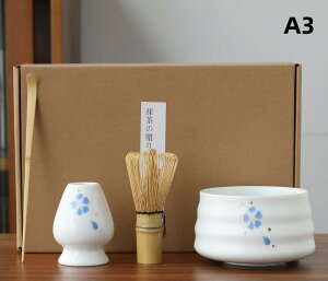 茶道具 4点セット お抹茶セット 茶筅(茶筌)竹製 茶杓 茶筅立て セラミック 抹茶碗 陶器 茶筅休め 抹茶点て 茶道ツール 日本伝統 和風 シンプル道具 手作り 茶道用品