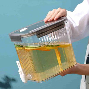 冷水筒 冷たい飲み物の容器 飲料水容器 大容量2.5L 水タンク ティーポット ドリンクピッチャー 保冷 ピッチャー 蛇口付き 麦茶ポット フルーツクールウォーターピッチャー 耐熱洗いやすい