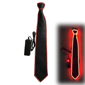 光るネクタイ ライトアップ LED ネクタイ EL 点灯 点滅 パーティー イベント コスプレ ハロウィン 仮装 父の日
