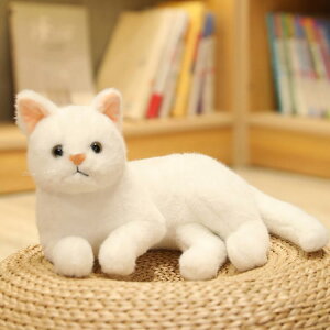 【 】 子供 黒猫 かわいい 大人 本物みたいな 猫のぬいぐるみ いやし猫 白猫 クリスマス お見舞い 本物そっくり リアル ねこ 猫