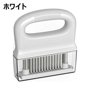 ミートテンダライザー 肉筋切り器 肉叩き 48刃 ステンレス製 肉刺し器 肉の筋切り器 ステンレススチール 手持ち 分解して洗浄できるステーキテンダライザー