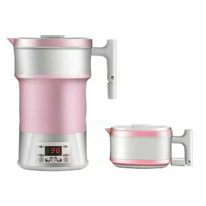 キャンプ 携帯ポットシリコン 海外でも使える 電圧切替式 800ml 電気ケトル 折りたためるケトル 折りたたみ式電気ケトル