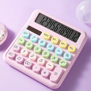 電卓 計算機 12桁 文房具 文具 ソーラー 電池 卓上 大型ディスプレイ 滑り止め 見やすい カラフル 可愛い ポップ おしゃれ 事務用品 オフィス 学生 ステーショナリー