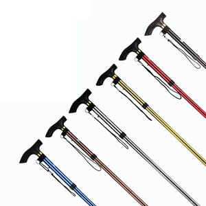 杖 ステッキ 折り畳み式 コンパクト 男女兼用 ユニセックス 長さ調整可能 軽量 伸縮式 手首ストラップ付 握りやすい 滑りにくい 登山 ウォーキング お散歩 アウトドア 男性 女性 贈り物