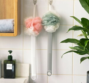 ボディブラシ ボディーブラシ 両面 バスボール付き バス用品 バスグッズ お風呂 バス 背中 ボディ ブラシ 入浴 シンプル 便利