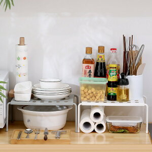 卓上ラック キッチンラック 調味料ラック 机上ラック キッチン整理用品 キッチン用品 キッチン収納 日用品雑貨 ミニラック シンプル 省スペース 便利 棚 コンパクト 長さ調節可能