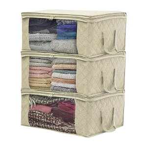 衣類収納ケース 押入れ収納 衣装ケース 大容量 持ち手付き 折りたたみ 中身が見える 不織布 衣替え ソフトケース 収納袋 整理整頓