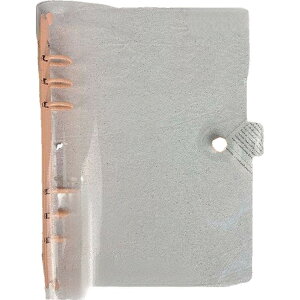 ルーズリーフバインダー 6穴 A6 ルーズリーフ カード トレカケース バインダー フォトアルバム DIY 手作り 手帳 ホルダー クリアカラー ラメ グリッター ルーズリーフカバー スナップボタン