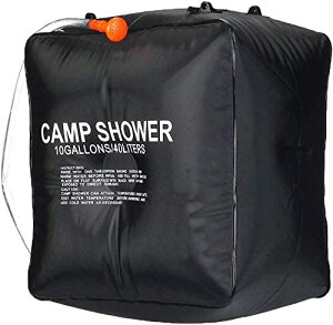 ポータブルシャワー 簡易 ソーラーキャンプシャワー 40L 大容量 手動式 電源不要 水を入れるだけ 災害時に使用