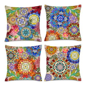 �N�b�V�����J�o�[ 4���Z�b�g 45×45cm �k�� ������� ������ ���ۉ� �A�[�g ���G�� �l�C�r�[ �u���[ �S�[���h ���^���b�N ���_�� �􂦂� �C���e���A ���� ���J�o�[ �\�t�@ �w���� ������ ���r��