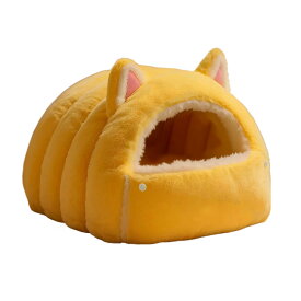 キャットケーブ,半密閉ドーム形状 冬用暖かいシェルター,暖かい猫ベッド | 子犬・動物・屋内・寝室・バルコニー・寮・アパート用